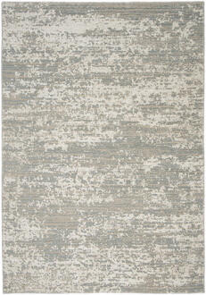 Vloerkleed Angul - Crème/grijsgroen - 200x290 Cm - Polyester/Jute - Crème#Grijs#Groen