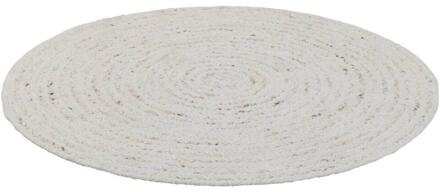 Vloerkleed Anjali - Ø100 Cm - Wol - Wit