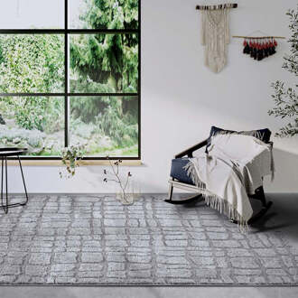 Vloerkleed Artistique - Lichtgrijs 280x200cm - Polypropyleen - Dekbed-Discounter.nl - 200 x 280 cm