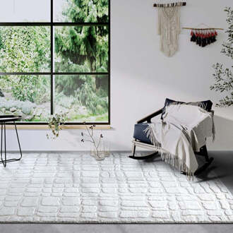 Vloerkleed Artistique - Wit 280x200cm - Polypropyleen - Dekbed-Discounter.nl Wit,Creme - 200 x 280 cm