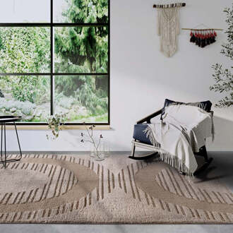 Vloerkleed Bartoux - Beige 170x120cm - Polypropyleen - Dekbed-Discounter.nl