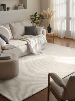 Vloerkleed Beans Rechthoekig - Natuurcreme 200x140cm - Wol - Dekbed-Discounter.nl