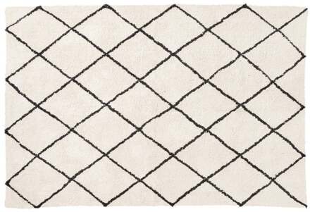 Vloerkleed berber - naturel/zwart - 120x180 cm