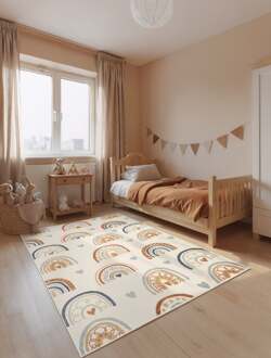 Vloerkleed Bowie Rechthoekig - Creme Multicolor 235x160cm - Polypropyleen - Dekbed-Discounter.nl