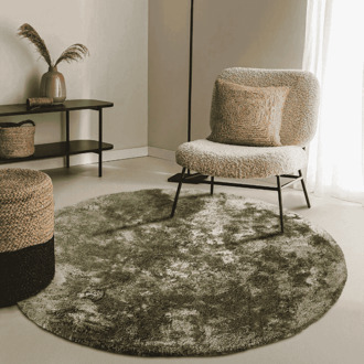 Vloerkleed Calida Rond - Groen Xcm - Polypropyleen - Dekbed-Discounter.nl - ø 160 cm