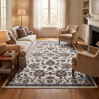 Vloerkleed Caracci - Creme 235x160cm - Polypropyleen - Dekbed-Discounter.nl Creme,Meerkleurig - 160 x 235 cm