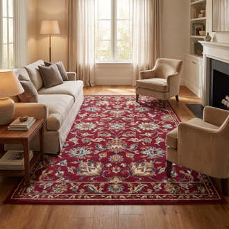 Vloerkleed Caracci - Rood 120x80cm - Polypropyleen - Dekbed-Discounter.nl