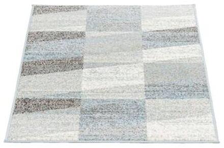 Vloerkleed Casa Diagonaal - grijs - 80x150 cm - Leen Bakker Blauw - 150 x 80