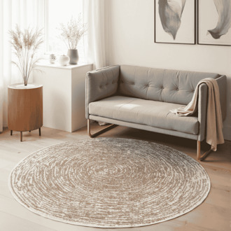 Vloerkleed Cavallo Rond - Creme Xcm - - Dekbed-Discounter.nl