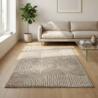 Vloerkleed Chappe - Beige 280x200cm - Polypropyleen - Dekbed-Discounter.nl