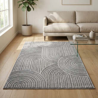 Vloerkleed Chappe - Lichtgrijs 280x200cm - Polypropyleen - Dekbed-Discounter.nl - 200 x 280 cm
