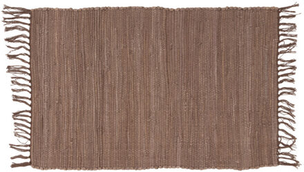 Vloerkleed chindi - bruin - 60x90 cm