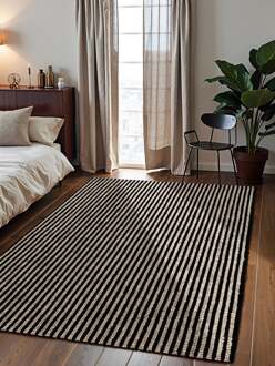 Vloerkleed Ebony Rechthoekig - Natuur Ivoor Zwart 300x200cm - Jute - Dekbed-Discounter.nl