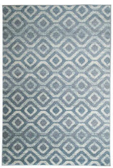 Vloerkleed Florence blokken - grijs/wit - 160x230 cm - Leen Bakker - 230 x 160