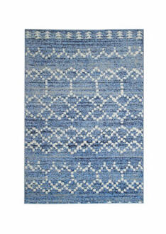 Vloerkleed Florence mozaiek - blauw - 200x290 cm - Leen Bakker - 290 x 200