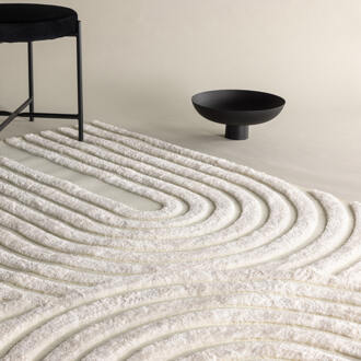 Vloerkleed 'Gustin' 160 x 230cm, kleur Wit - 160 x 230 cm