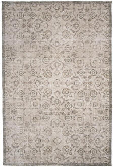 Vloerkleed Indra - Beige - 160x230 Cm - Polyester/Katoen - Grijs#Groen#Crème