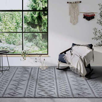 Vloerkleed Itinerance - Lichtgrijs 280x200cm - Polypropyleen - Dekbed-Discounter.nl - 200 x 280 cm