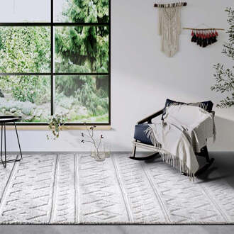 Vloerkleed Itinerance - Wit 120x80cm - Polypropyleen - Dekbed-Discounter.nl Wit,Creme - 80 x 120 cm