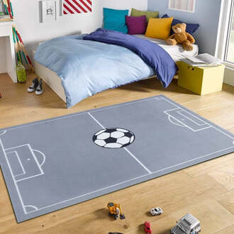 Vloerkleed Kids Estadio - Grijs 290x200cm - Polypropyleen - Dekbed-Discounter.nl - 200 x 290 cm