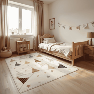 Vloerkleed Kids Party 235x160cm - Polypropyleen - Dekbed-Discounter.nl Creme,Meerkleurig - 160 x 235 cm