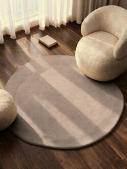 Vloerkleed Kivi Organisch Rond - Natuurbeige Xcm - Wol - Dekbed-Discounter.nl