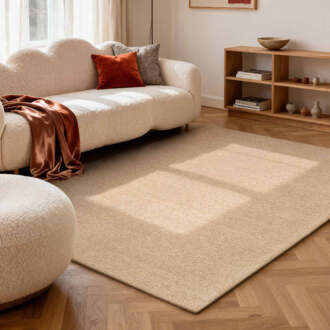 Vloerkleed Knots Rechthoekig - Beige 230x160cm - Wol - Dekbed-Discounter.nl