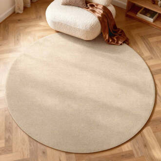 Vloerkleed Knots Rond - Lichtbeige Xcm - Wol - Dekbed-Discounter.nl
