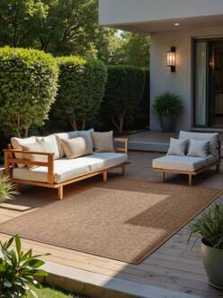 Vloerkleed Kona Rechthoekig - Jute Wit 230x160cm - Polypropyleen - Dekbed-Discounter.nl