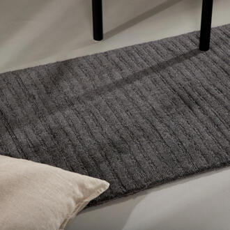 Vloerkleed 'Lorrie' 70 x 200cm, kleur Donkergrijs