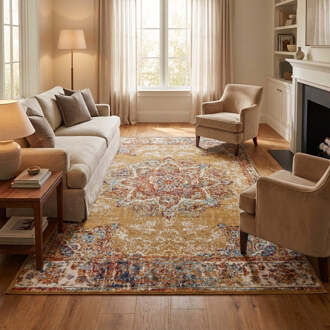 Vloerkleed Maderno - Goud 120x80cm - Polypropyleen - Dekbed-Discounter.nl