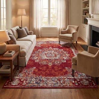 Vloerkleed Maderno - Rood 280x200cm - Polypropyleen - Dekbed-Discounter.nl