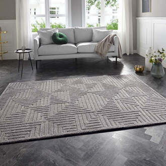 Vloerkleed Manipu - Grijs 150x80cm - Polypropyleen - Dekbed-Discounter.nl - 80 x 150 cm