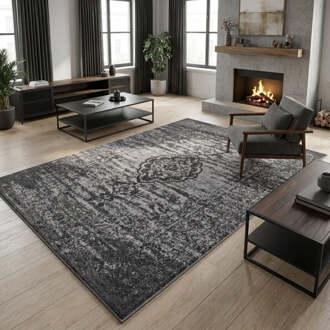 Vloerkleed Méridional - Antraciet 150x80cm - Polypropyleen - Dekbed-Discounter.nl