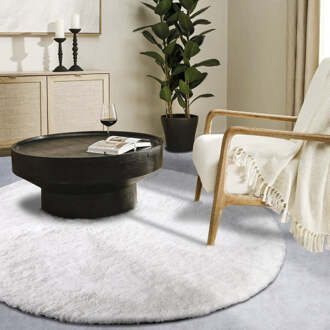 Vloerkleed Olaf Rond - Wit Xcm - Polypropyleen - Dekbed-Discounter.nl - ø 160 cm