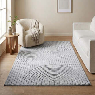 Vloerkleed Panglao - Lichtgrijs 170x120cm - Polypropyleen - Dekbed-Discounter.nl