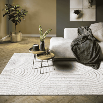 Vloerkleed Panglao - Wit 235x160cm - Polypropyleen - Dekbed-Discounter.nl - 160 x 235 cm