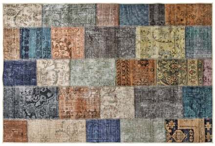 Vloerkleed patchwork - multikleur - 120x180 cm