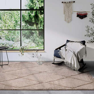 Vloerkleed Perrotin - Beige 120x80cm - Polypropyleen - Dekbed-Discounter.nl - 80 x 120 cm