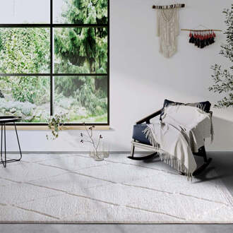 Vloerkleed Perrotin - Wit 280x200cm - Polypropyleen - Dekbed-Discounter.nl Wit,Creme - 200 x 280 cm