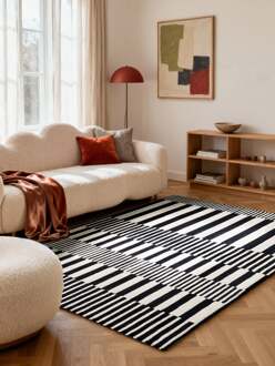 Vloerkleed Pulse Rechthoekig - Zwart Wit 290x200cm - Wol - Dekbed-Discounter.nl