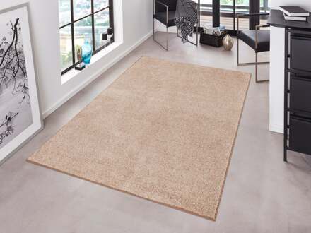 Vloerkleed Pure Rechthoekig - Taupe Creme 300x200cm - Polypropyleen - Dekbed-Discounter.nl