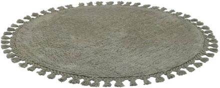 Vloerkleed Raya - Ø100 Cm - Katoen - Groen