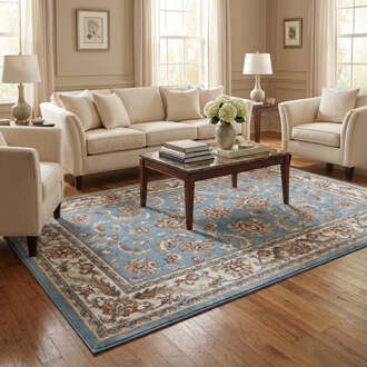 Vloerkleed Reni - Munt 90x57cm - Polypropyleen - Dekbed-Discounter.nl Groen,Meerkleurig - 57 x 90 cm