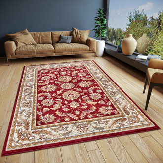 Vloerkleed Reni - Rood 280x200cm - Polypropyleen - Dekbed-Discounter.nl Rood,Meerkleurig - 200 x 280 cm