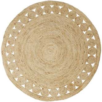 Vloerkleed riet - rond - ⌀120 cm