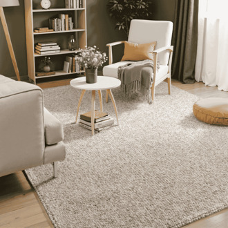 Vloerkleed Rocco - Beige 150x80cm - Polypropyleen - Dekbed-Discounter.nl - 80 x 150 cm