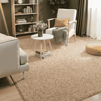 Vloerkleed Rocco - Bruin 170x120cm - Polypropyleen - Dekbed-Discounter.nl - 120 x 170 cm