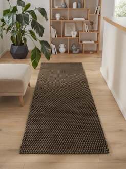 Vloerkleed Rope Rechthoekig - Bruin 250x80cm - Polyester (pet) - Dekbed-Discounter.nl