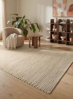 Vloerkleed Rope Rechthoekig - Creme 170x120cm - Polyester (pet) - Dekbed-Discounter.nl